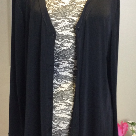 GUC Lord & Taylor Black Cardigan, 1X - Picture 4 of 7